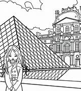 Coloring Museum Louvre Pages Drawing Getcolorings Getdrawings sketch template