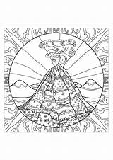 Coloring Volcano Pages Adults Stress Anti Drawing Zen Adult Sheets Shield Mandala Printable Sleep Who Kids Books Color Mandalas Detailed sketch template