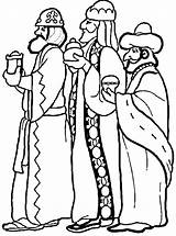 Three Wise Men Cliparts Kings Coloring Colouring Pages Wisemen sketch template