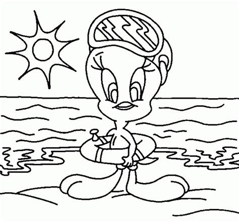 summer beach coloring page  large images