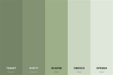 green color palettes  names  hex codes creativebooster