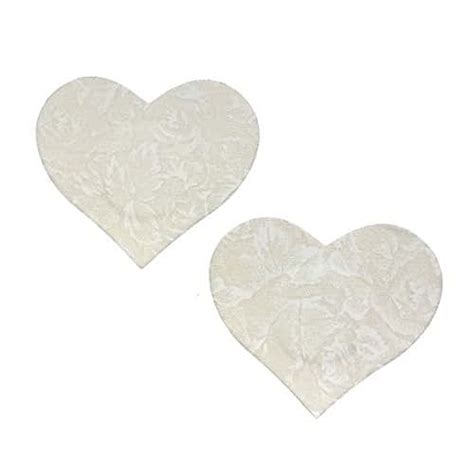 Ivory And White Floral Heart Bridal Boudoir Nipple Pasties