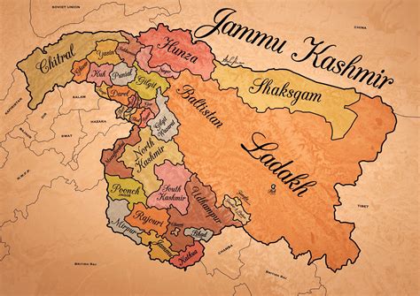 state  jammu  kashmir      largest extent