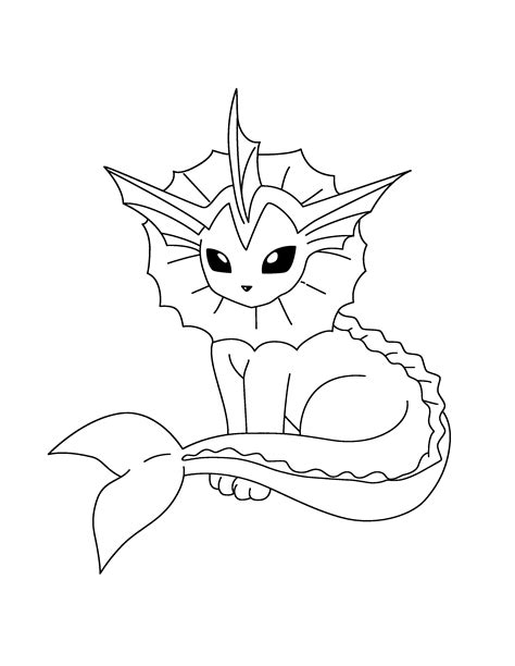 pokemon vaporeon coloring pages  coloring pages pokemon