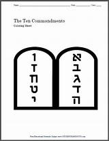 Commandments Ten Hebrews Ancient sketch template