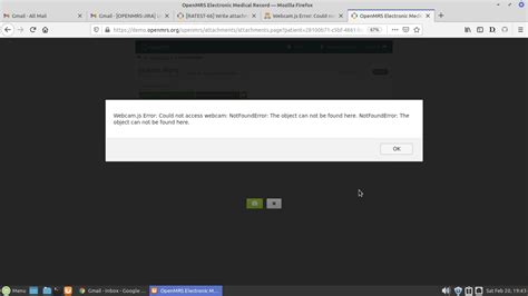webcam js error could not access webcam quality assurance openmrs talk
