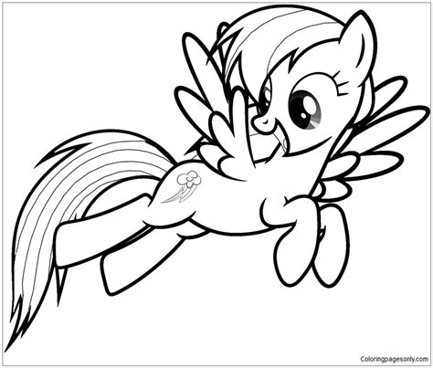 pony rainbow dash  coloring page coloring page page  kids