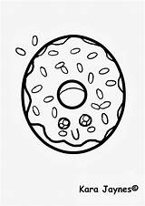 Coloring Food Kawaii Pages Cute Donut Printable Donuts Junk Clipart Sheets Buttercup Animals Color Dunkin Para Colorir Print Getcolorings Getdrawings sketch template