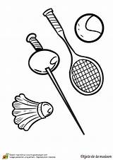 Escrime Objets Badminton Fleuret Hugolescargot Raquette Badmington Volant sketch template