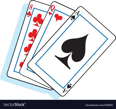 cartoon playing cards royalty  vector image