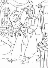 Coloring Pages Princess Disney Aladdin Jasmine Prince Walt Fanpop Characters sketch template