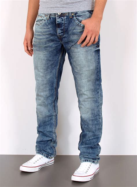 jeanshosen esra herren jeans hose slim fit jeanshose destroyed   knitteroptik jeans