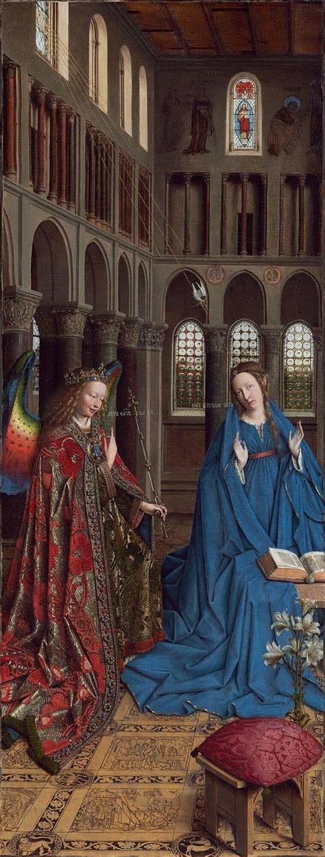 annunciation jan van eyck artwork  useum