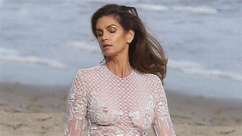 goddess cindy crawford does sexy sheer right
