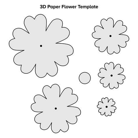 paper flower petal template printable     printablee