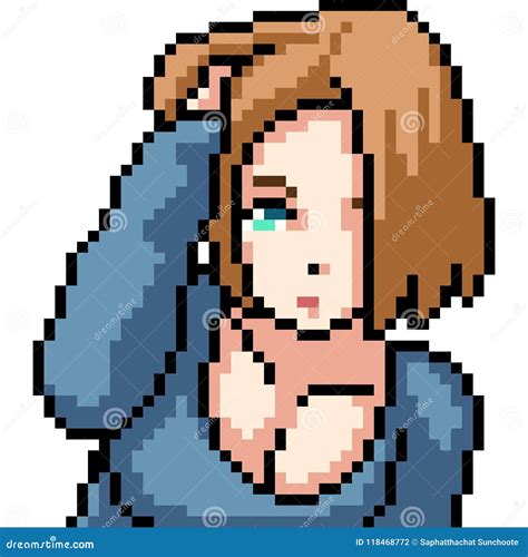 Anime Pixel Girl Stock Illustrations – 235 Anime Pixel Girl Stock