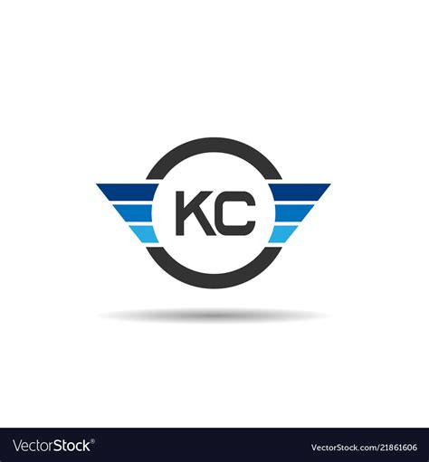 initial letter kc logo template design royalty  vector