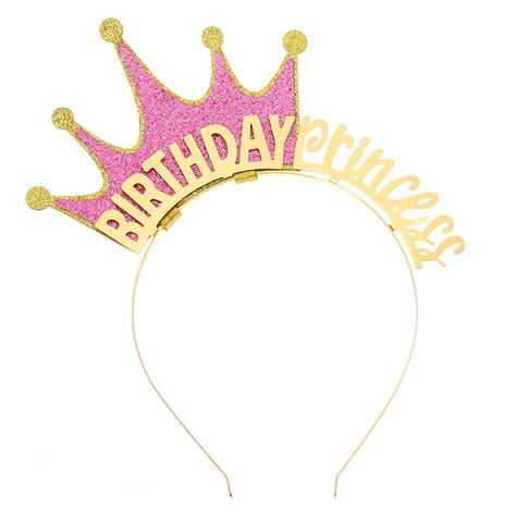 birthday princess crown headband gold claires