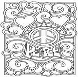 Peace Mandala sketch template