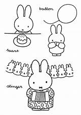 Miffy Coloring Nijntje Kleurplaat Jarig Oma Verjaardag Opa Tekening Ballonnen Taart Ziek Aventuras Downloaden Bunny Picgifs Silhouette Uitprinten Baby Coloringpages1001 sketch template