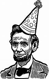Lincoln Abraham Hat Drawing Clipartmag Coloring sketch template