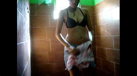 Hot Brazillian Girl Strip Shower