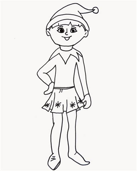 lids siobhan elf   shelf colouring pages