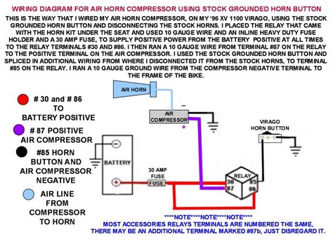 wiring diagram  air horns  stock grounded horn button photo iamflagman   pbasecom