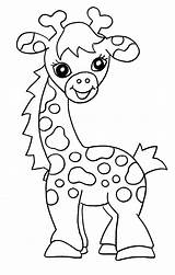 Coloring Giraffe Pages Printable Kids Contents sketch template