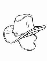 Cowboy Printable Hats Coloring Pages Hat Coloringcafe sketch template