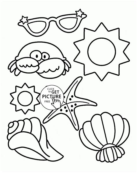 easy summer coloring pages coloring pages