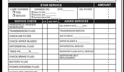 jiffy lube receipt template multipart oil change forms williamson gaus
