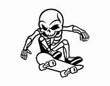 Esqueleto Scheletro Skater Colorare Pintar Esqueletos Disegno Esquelet Acolore Utente Registrato Dibuix Pitturato Feste sketch template