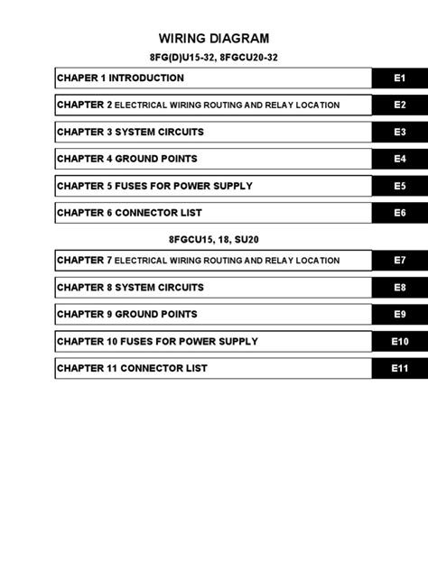 series electrical wiring diagram toyota forklift