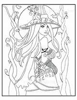 Coloring Pages Pagan Printable Fantasy Pastel Adults Goddess Getdrawings Goth Adult Getcolorings Color Advanced Colorings Interesting sketch template