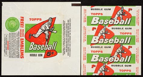 lot detail  topps baseball    cent wrappers