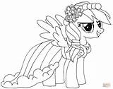 Pony Rainbow Little Coloring Dash Pages Color sketch template