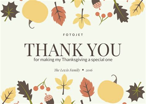 leaves  fruits thanksgiving card template template fotojet