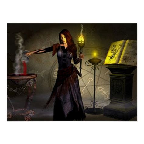 Witch Casting A Spell Poster Zazzle