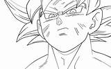Goku Instinct Mastered Lineart sketch template