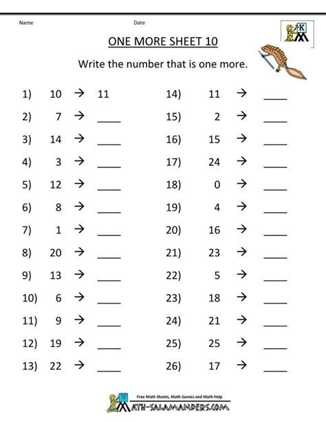 printable math problems  kindergarten kindergarten math