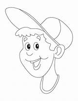 Coloring Pages Cute Boy Wearing Cap Boys sketch template