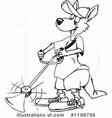 Weed Eater Coloring Pages Kangaroo Clipart Illustration Royalty Holmes Dennis Designs Template Sketch sketch template