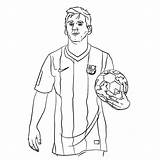 Messi Tekening Kleurplaat Lionel Bekende Kleurplaten Profvoetballer Argentijnse sketch template