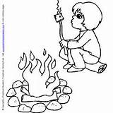 Coloring Pages Marshmallow Camping Kids Party Girl Printable Colouring Scout Roasting Marshmallows Campfire Camp Sheets Getdrawings Activities Preschool Adult Getcolorings sketch template