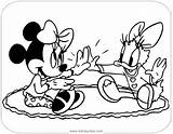 Coloring Minnie Daisy Pages Mouse Mickey Disneyclips Friends Duck Printable Donald Young Playing Goofy Funstuff sketch template