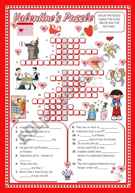 valentines puzzle esl worksheet  mariaolimpia