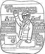 Colorear Farmacias Pharmacist sketch template