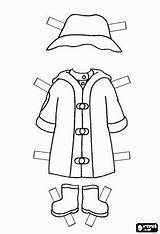 Raincoat Caillou Paper Ropa Visit Oncoloring sketch template