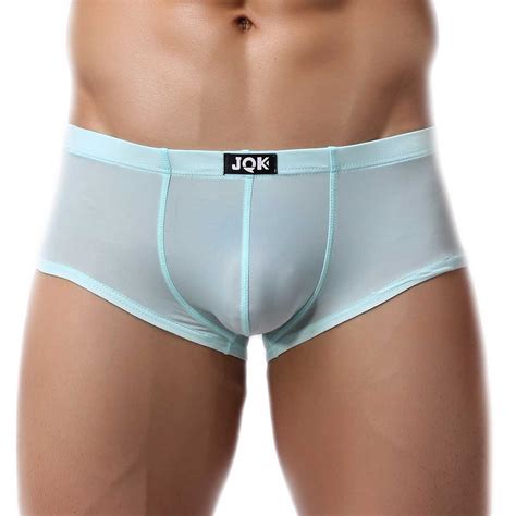 Men S Smooth Opaque See Through Boxer Underwear Ebay